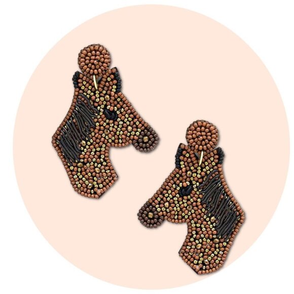 Horse Lovers Western Spirit Animal Boho Bead Earrings NEW - Picture 3 of 4